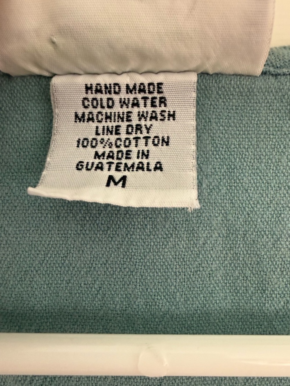 Eucalyptus | Teal Button Front Cotton Top Size M Handmade - Picture 5 of 7